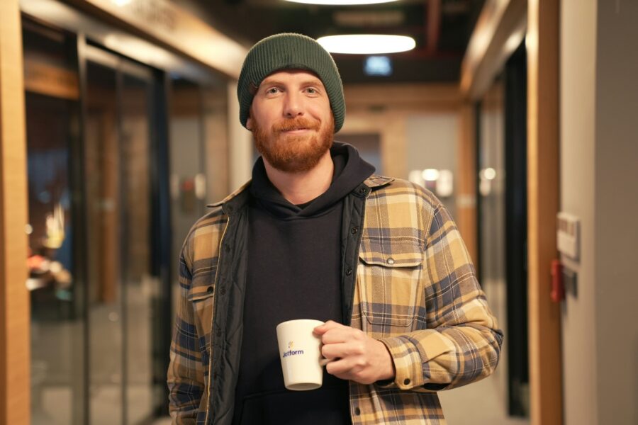 Man with coffee embracing honesty in recovery