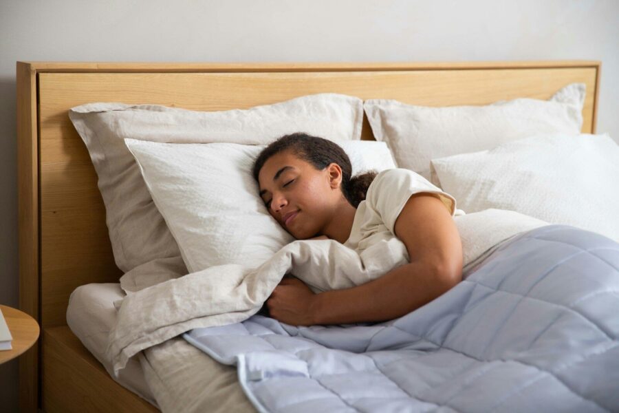a woman who can't sleep without weed