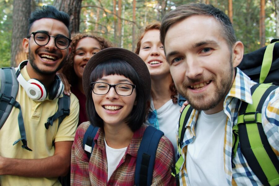 Group of friends setting boundaries together