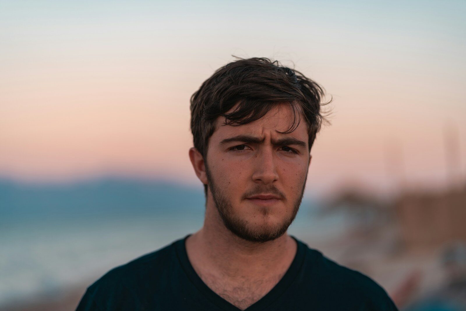 A California sober man in black crew neck shirt